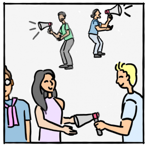 Social echo chamber - Cartoon Bias